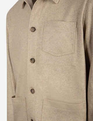 Pablo Overshirt Kashmir Ljusbeige