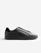 Slip-on Sneaker Skinn Svart