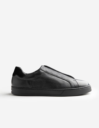 Slip-on Sneaker Skinn Svart