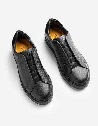 Slip-on Sneaker Skinn Svart