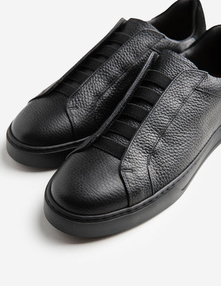 Slip-on Sneaker Skinn Svart