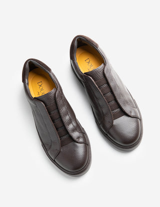 Slip-on Sneaker Skinn Brun