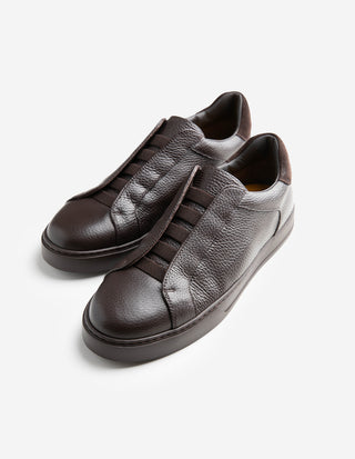 Slip-on Sneaker Skinn Brun