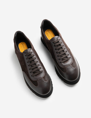 Sneaker Trekking Läder/Mocka Brun