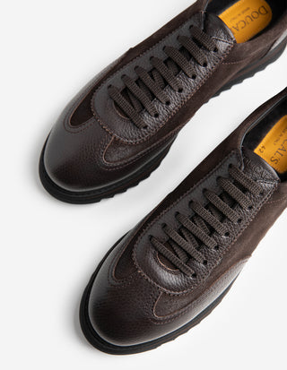 Sneaker Trekking Läder/Mocka Brun