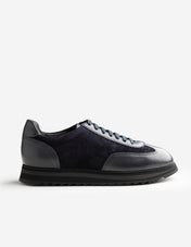 Sneaker Trekking Läder/Mocka Mörkblå
