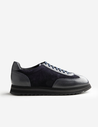 Sneaker Trekking Läder/Mocka Mörkblå