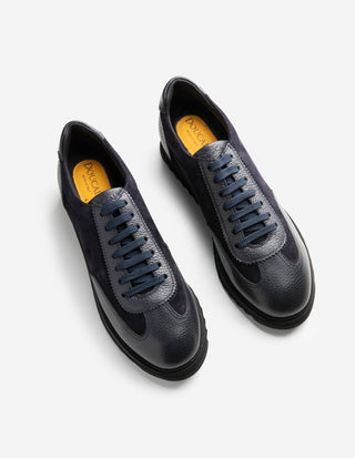 Sneaker Trekking Läder/Mocka Mörkblå