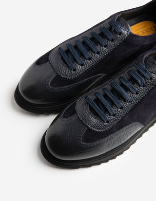 Sneaker Trekking Läder/Mocka Mörkblå