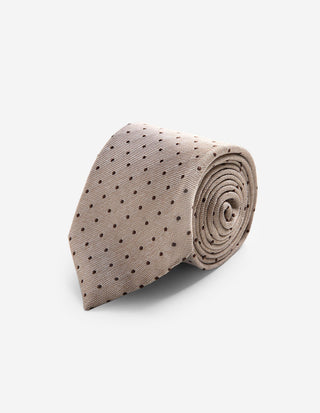 Slips Siden Prickig Beige