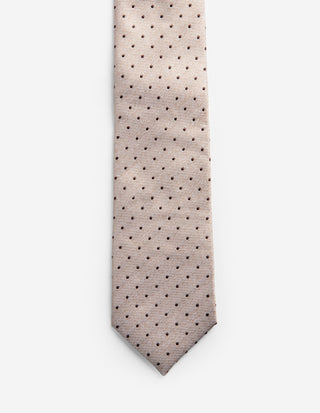 Slips Siden Prickig Beige