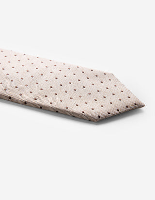 Slips Siden Prickig Beige