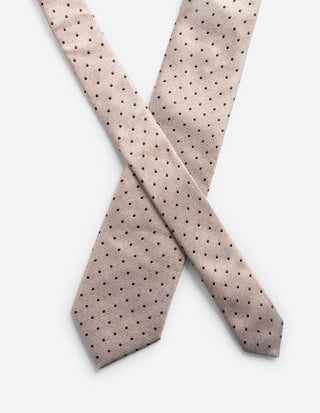 Slips Siden Prickig Beige