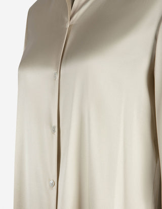 MMLCacao Blus Siden Creme