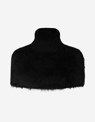 Sylvia Halv Polo-Poncho Svart