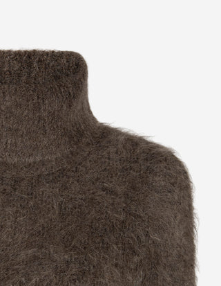 Sylvia Halv Polo-Poncho Brun