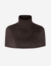 Sylvia Halv Polo-Poncho Mörkbrun