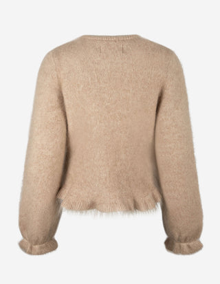 Ana Chunky Cardigan Beige