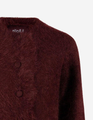 Ana Chunky Cardigan Burgundy