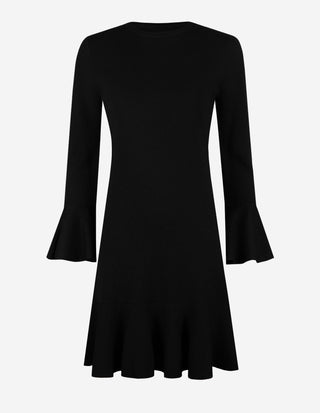 Klänning Flora Dress Merino Black