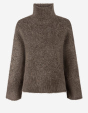 Ann Chunky Tröja Mohair Brun