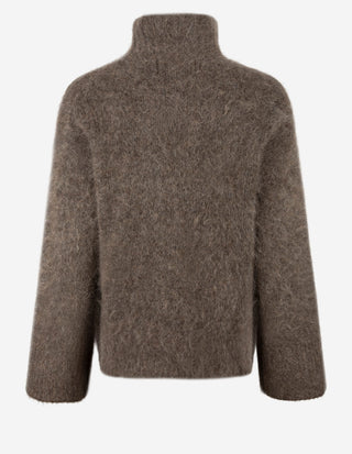 Ann Chunky Tröja Mohair Brun