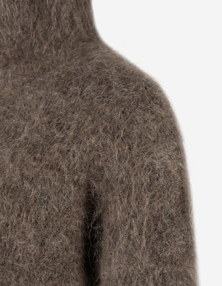 Ann Chunky Tröja Mohair Brun