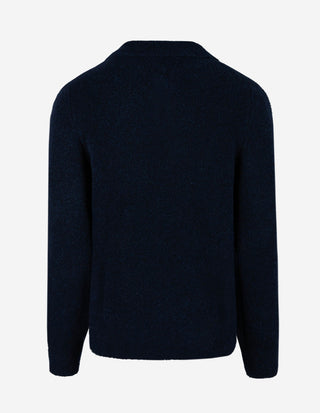 Poloshirt Ull Bouclé Navy