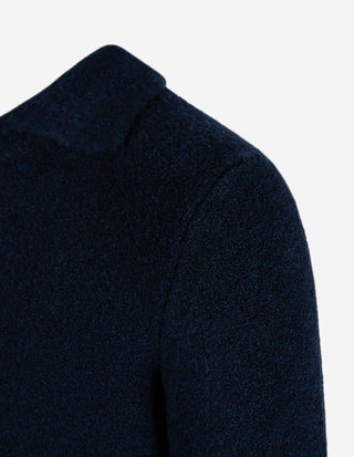 Poloshirt Ull Bouclé Navy