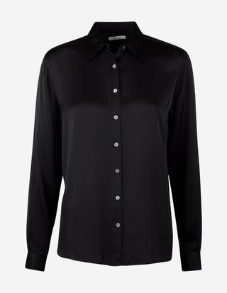 Kornelia Blus Siden Svart