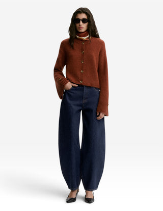 Cierrou Cardigan Ull/Mohair Rost