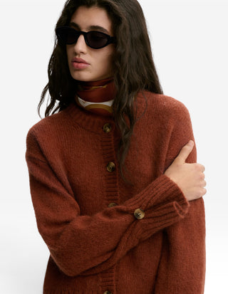 Cierrou Cardigan Ull/Mohair Rost