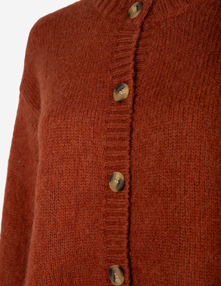 Cierrou Cardigan Ull/Mohair Rost