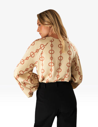 Salia Blus Creme/Rost