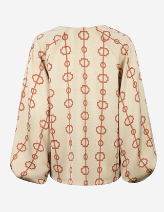 Salia Blus Creme/Rost