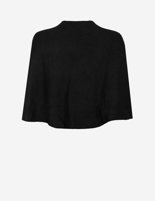 Pinne Poncho Ull/Yak Svart