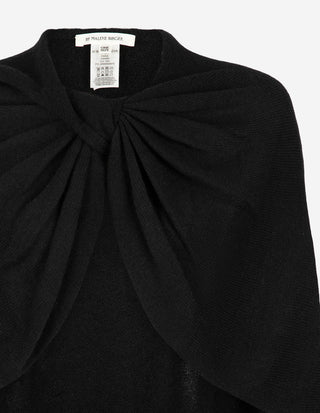 Pinne Poncho Ull/Yak Svart