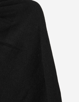 Pinne Poncho Ull/Yak Svart
