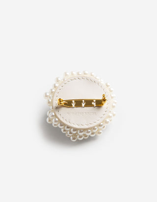 Helea Brosch Vit/Guld