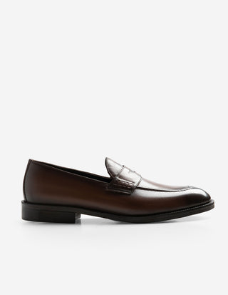 Penny Loafer Läder Vintage Brun
