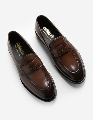 Penny Loafer Läder Vintage Brun