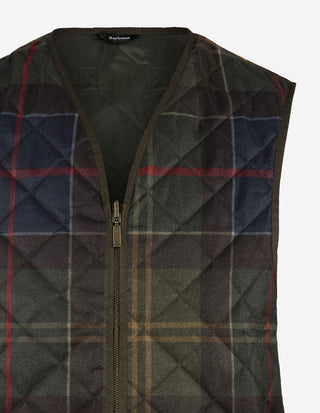 Icons Vadderad Väst Tartan Grön