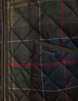 Icons Vadderad Väst Tartan Grön