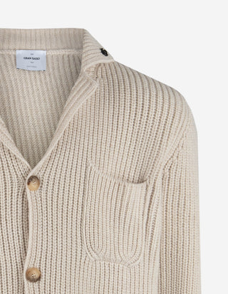 Kavajcardigan Ull Ljusbeige