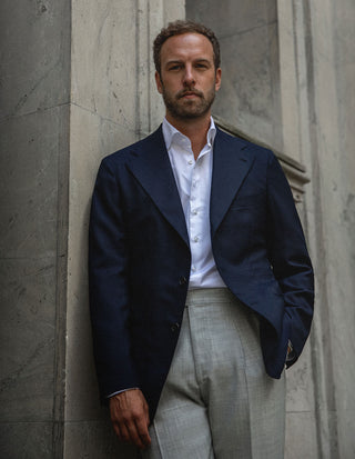 The Sartorial Jacket Hopsack Marinblå