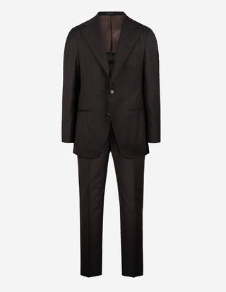 Sartorial Suit Kostym Ull Fiskben Brun