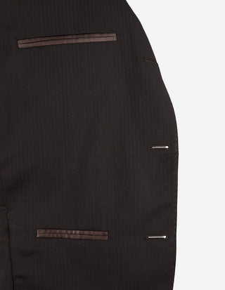 Sartorial Suit Kostym Ull Fiskben Brun