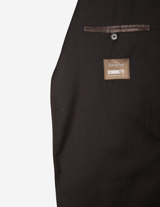Sartorial Suit Kostym Ull Fiskben Brun