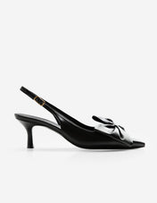 Slingback med Rosett Svart