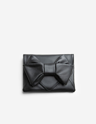 Clutch med Rosett Svart